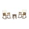 GDFStudio Sandra Outdoor Acacia Wood 2 Seater Rocking Chairs and Side Table Set